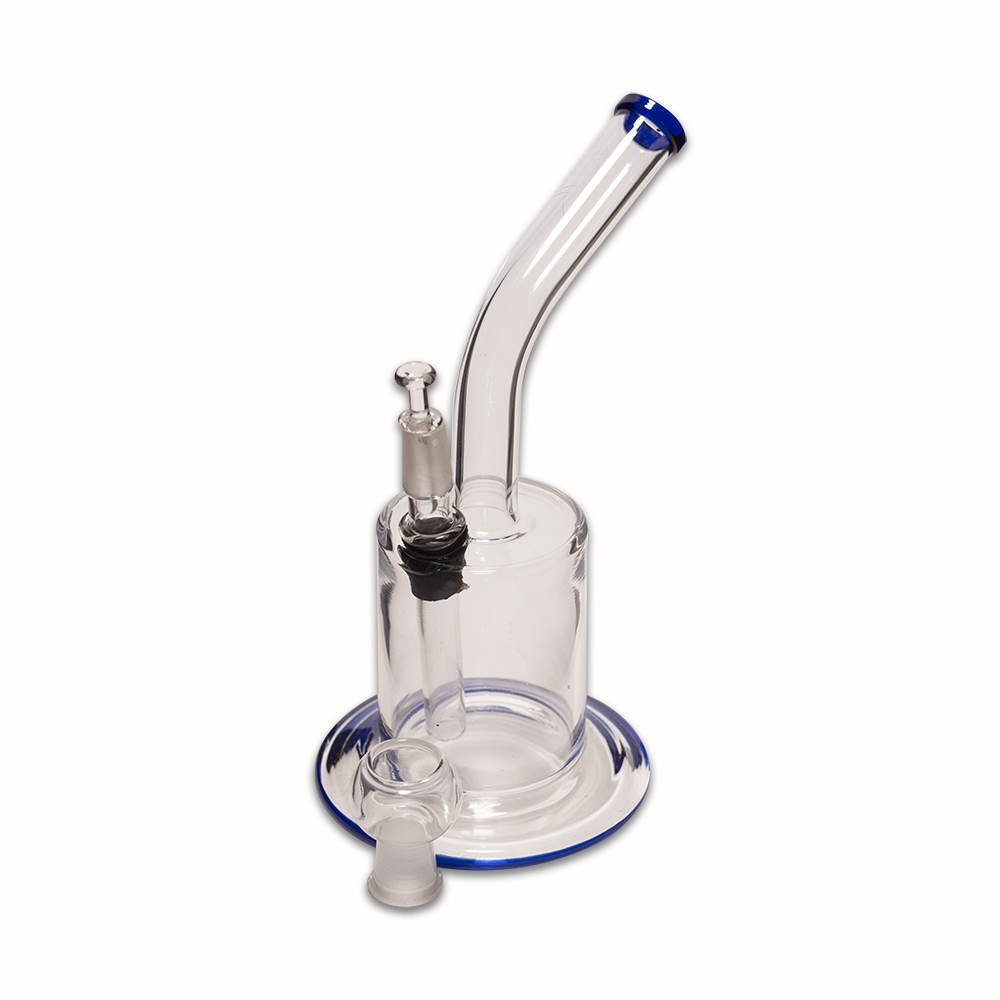 20cm Cylinder Bent Neck Dab Rig & Herb Bong The Bong Shop