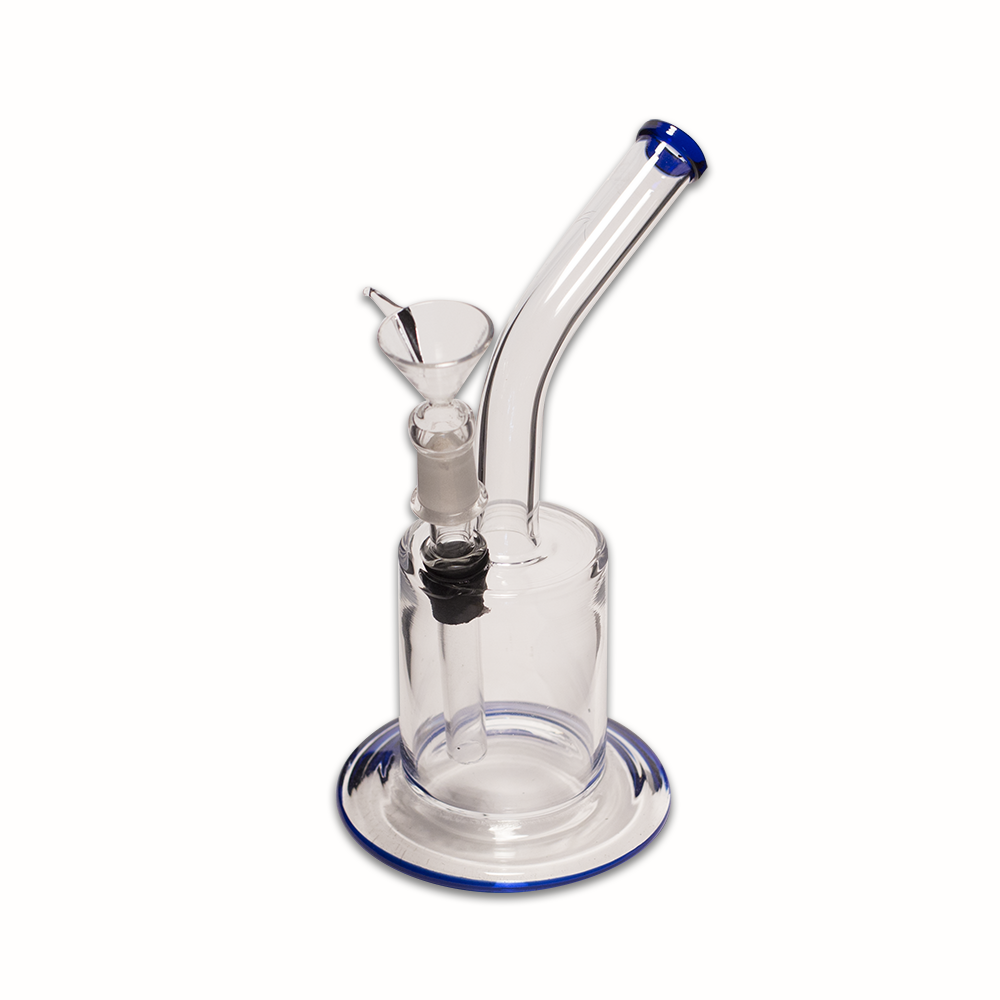 20cm Cylinder Bent Neck Dab Rig & Herb Bong The Bong Shop