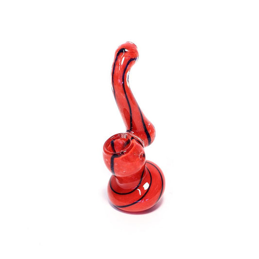 THE SUCKER GLASS BUBBLER (RED & BLACK) The Bong Shop