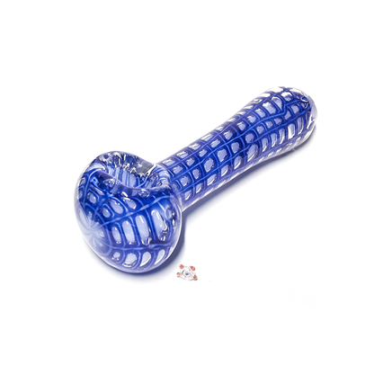 PIPE - GLASS INSIDE CUT COBALT BLUE The Bong Shop