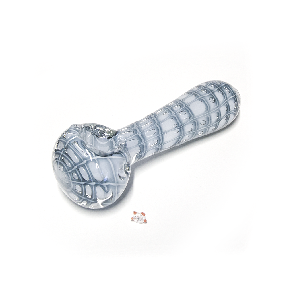 PIPE - GLASS INSIDE CUT COBALT BLUE The Bong Shop