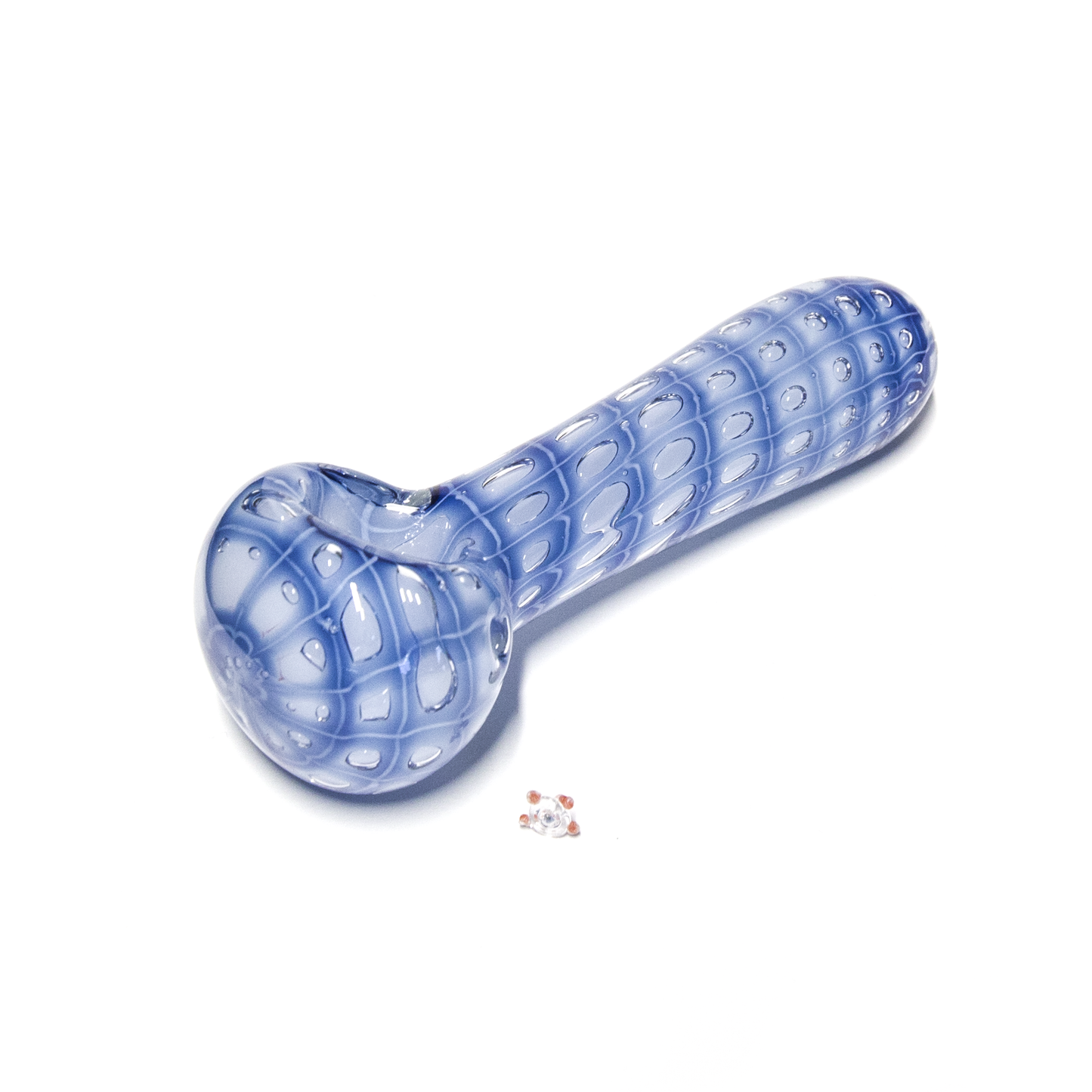PIPE - GLASS INSIDE CUT COBALT BLUE The Bong Shop