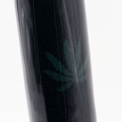 Gripper Ceramic Bong - Black (Green Leaf) The Bong Shop