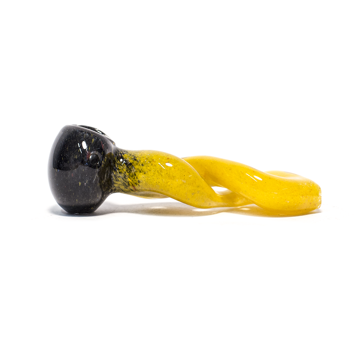 PIPE - GLASS DRY TWISTER YELLOW The Bong Shop