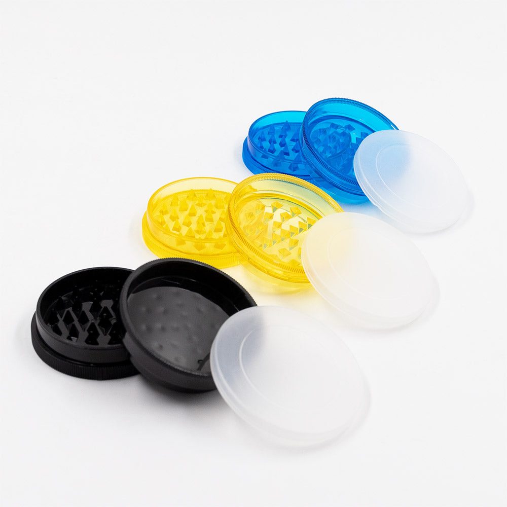 GRINDER - ACRYLIC 62mm D x 26mm 2 PART PLUS CAP The Bong Shop