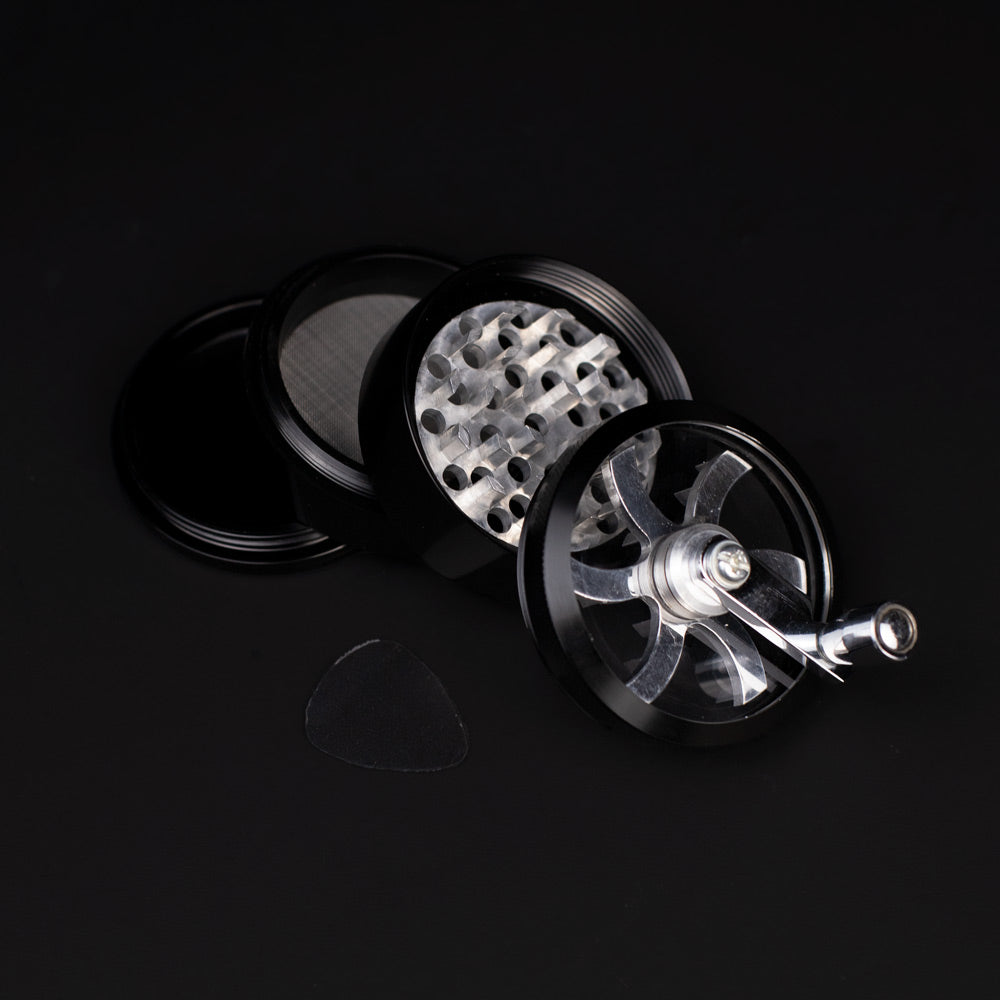 Aluminium Mill Grinder - Black (63mm) Waterfall