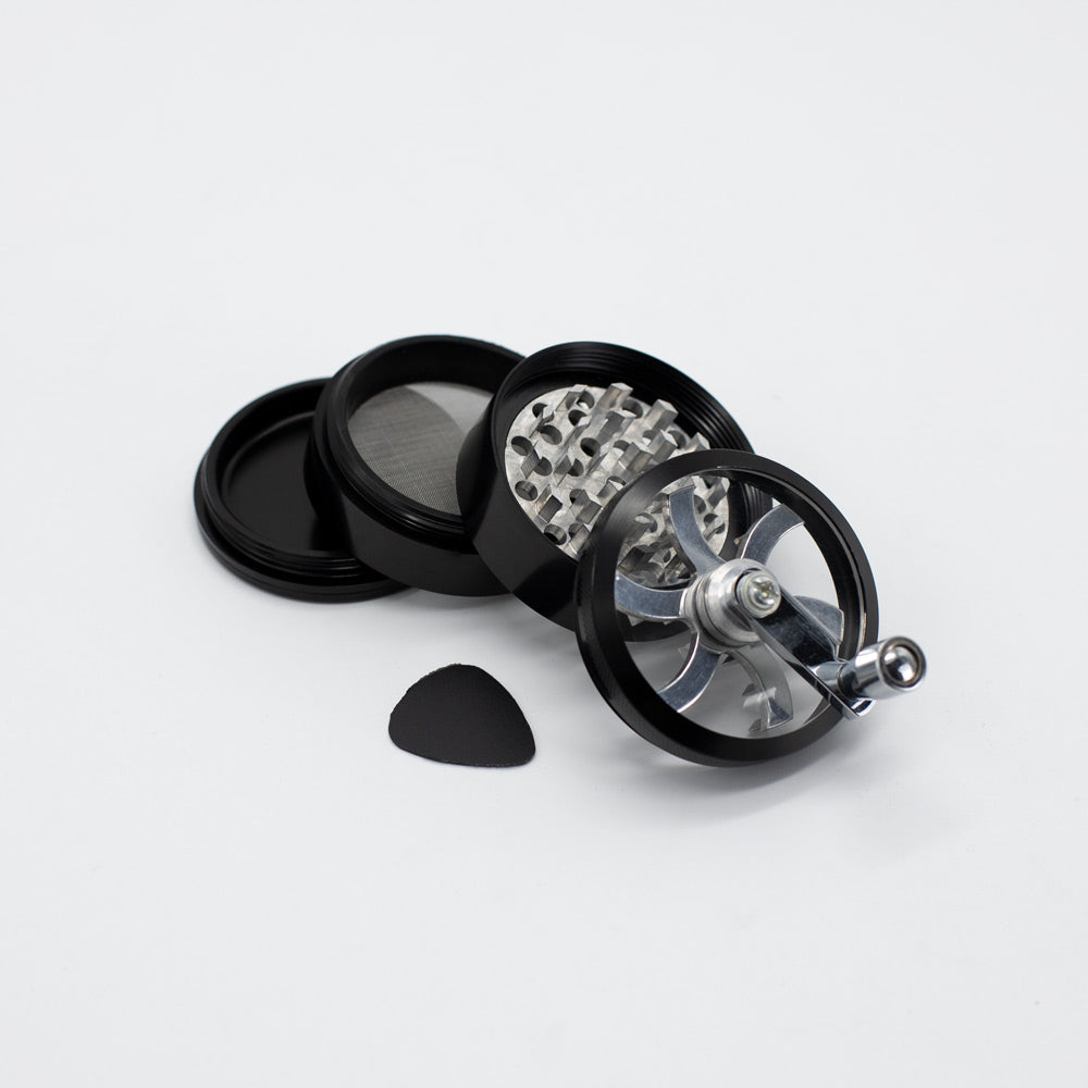 Aluminium Mill Grinder - Black (63mm) Waterfall