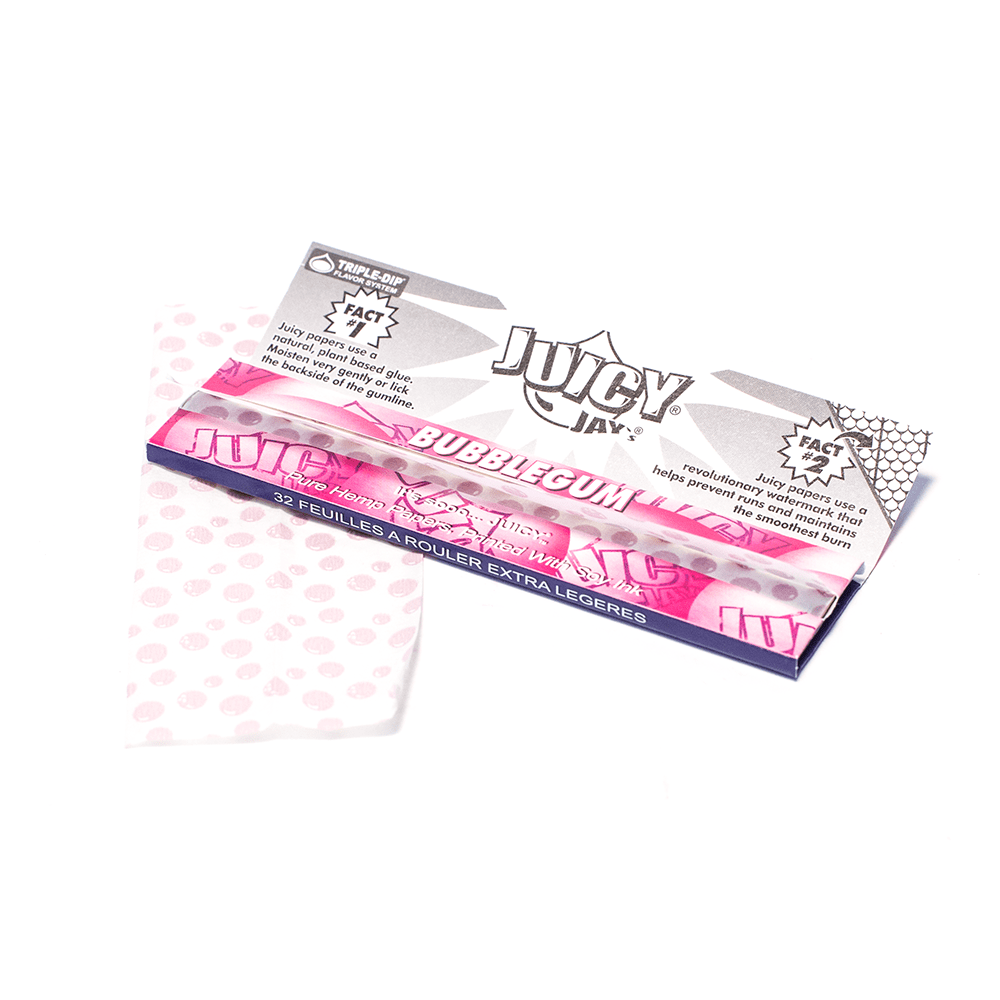 JJs PAPERS HEMP BUBBLE GUM KS SLIM Juicy Jay's