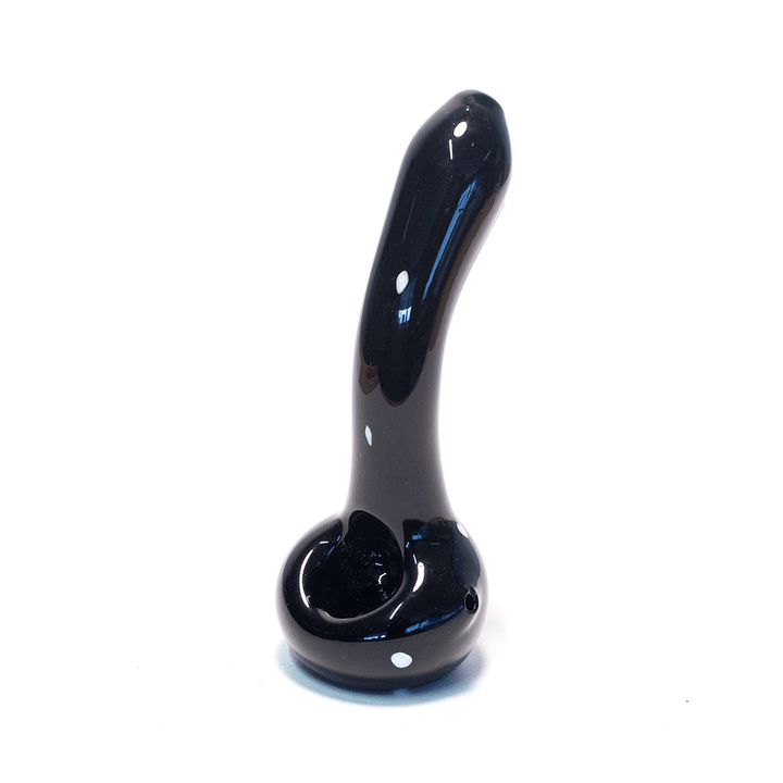 PIPE - GLASS DRY LADLE WITH SPOTS AND STRIPES The Bong Shop