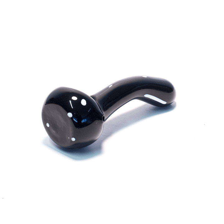 PIPE - GLASS DRY LADLE WITH SPOTS AND STRIPES The Bong Shop