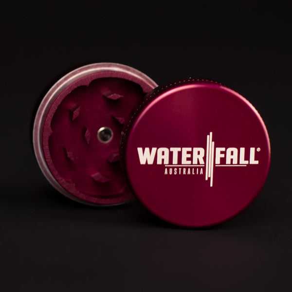 Two-Part Aluminium Grinder - Gloss Purple (40mm) Waterfall