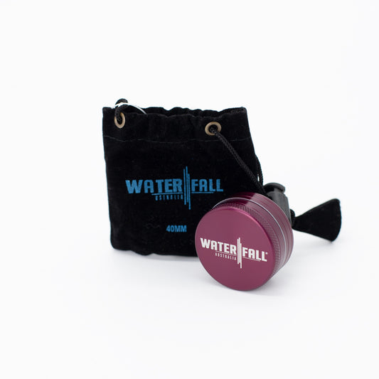 Two-Part Aluminium Grinder - Gloss Purple (40mm) Waterfall