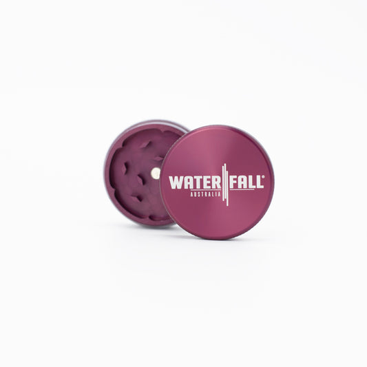 Two-Part Aluminium Grinder - Gloss Purple (40mm) Waterfall