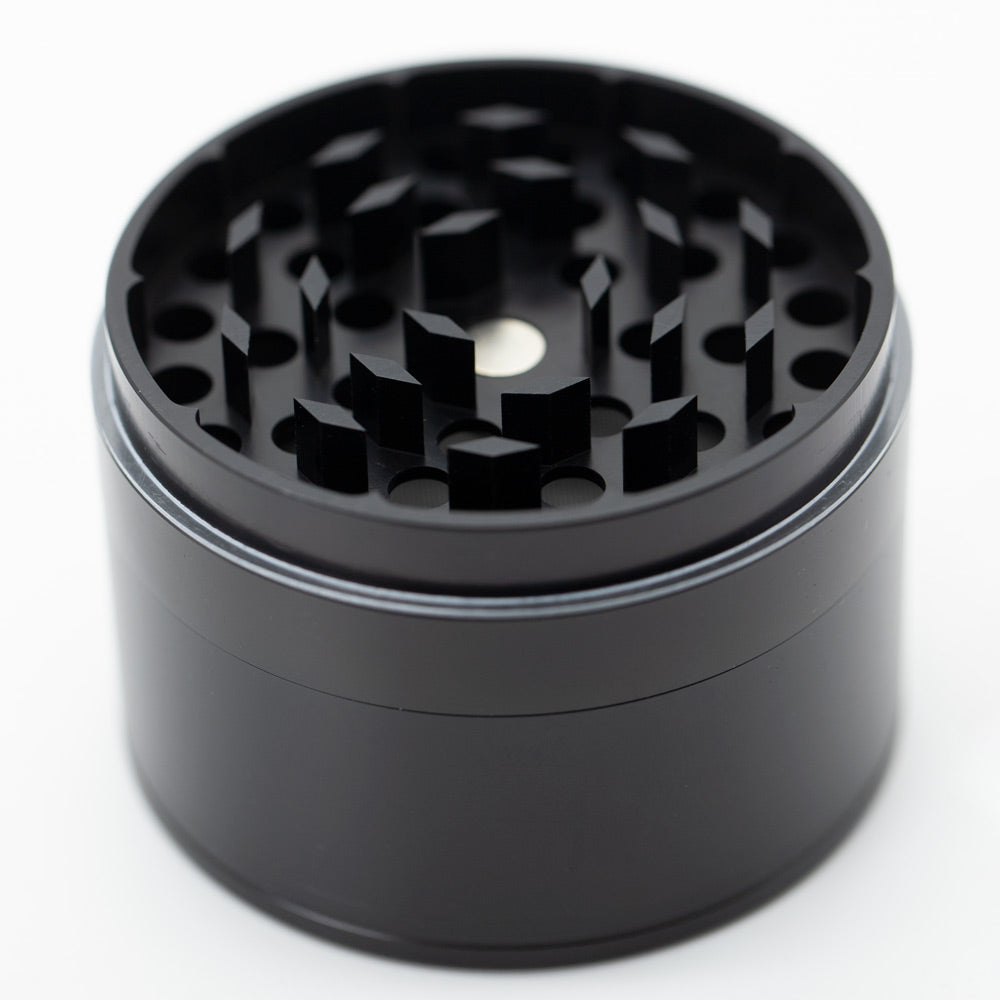 Four-Part Aluminium Grinder - Gloss Black (75mm) Waterfall