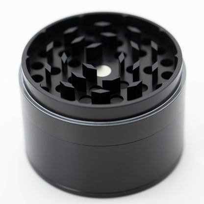 Four-Part Aluminium Grinder - Gloss Black (75mm) Waterfall