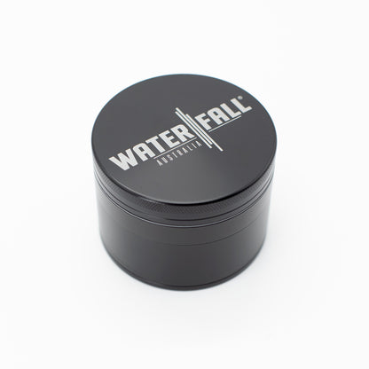 Four-Part Aluminium Grinder - Gloss Black (75mm) Waterfall