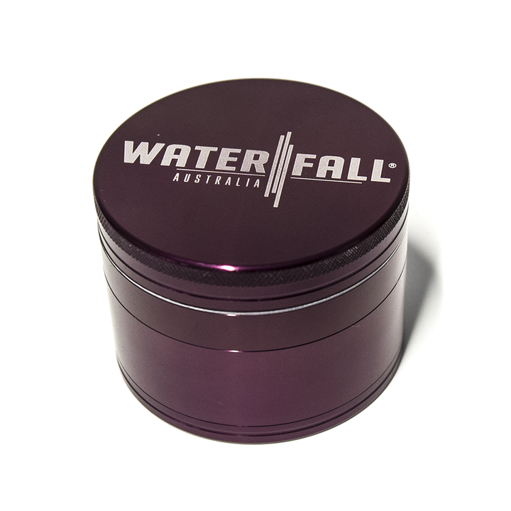 Four-Part Aluminium Grinder with Removable Screen - Purple (50mm) Waterfall