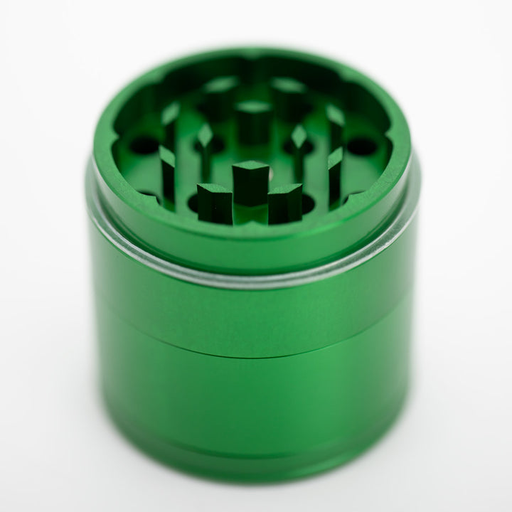 Four-Part Aluminium Grinder with Removable Screen - Gloss Green (43mm) Waterfall