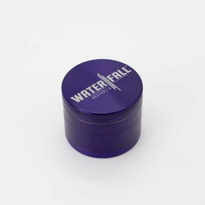 Four-Part Aluminium Grinder with Removable Screen - Gloss Blue (63mm) Waterfall