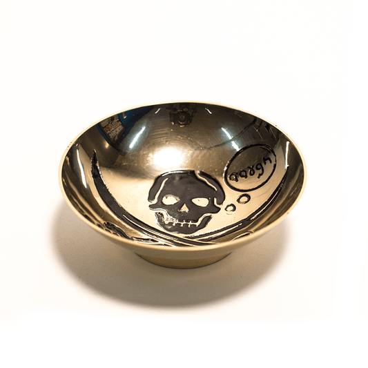 BRASS BOWL WITH SKULL 4 INCHES The Bong Shop