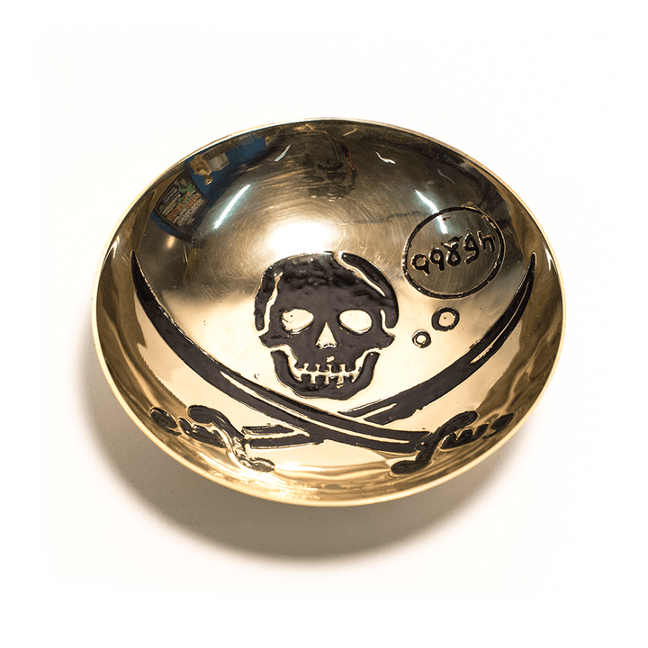 BRASS BOWL WITH SKULL 6 INCHES The Bong Shop