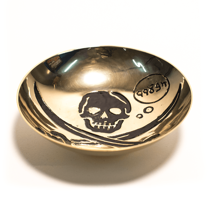 BRASS BOWL WITH SKULL 6 INCHES The Bong Shop