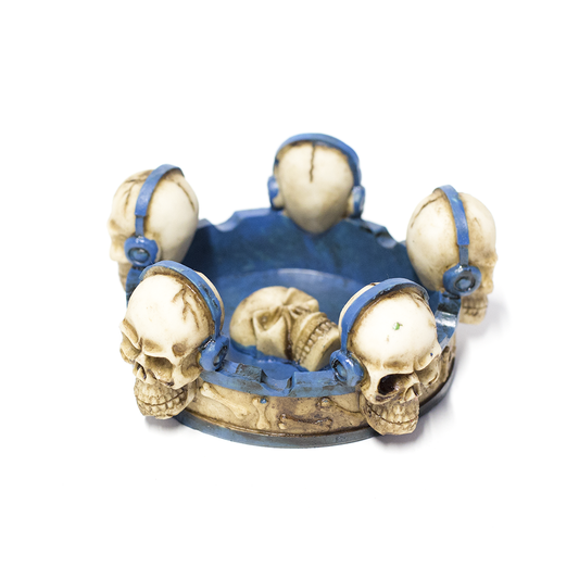 ASHTRAY - SKULLS W/ BLUE/BLACK BASE The Bong Shop