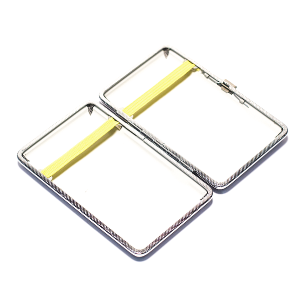 CIGARETTE CASE - BLACK, SILVER FRAME 108MM X 69MM The Bong Shop