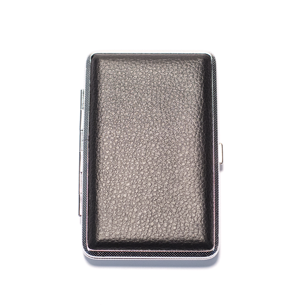 CIGARETTE CASE - BLACK, SILVER FRAME 108MM X 69MM The Bong Shop