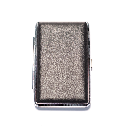 CIGARETTE CASE - BLACK, SILVER FRAME 108MM X 69MM The Bong Shop