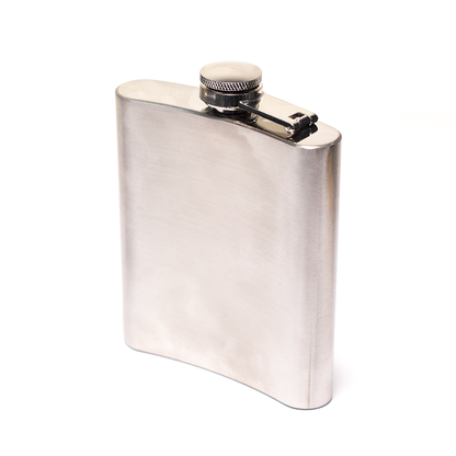 FLASK - MATTE SILVER 7oz FLASK The Bong Shop
