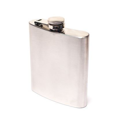 FLASK - MATTE SILVER 7oz FLASK The Bong Shop