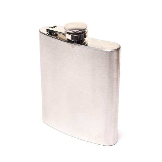 FLASK - MATTE SILVER 7oz FLASK The Bong Shop