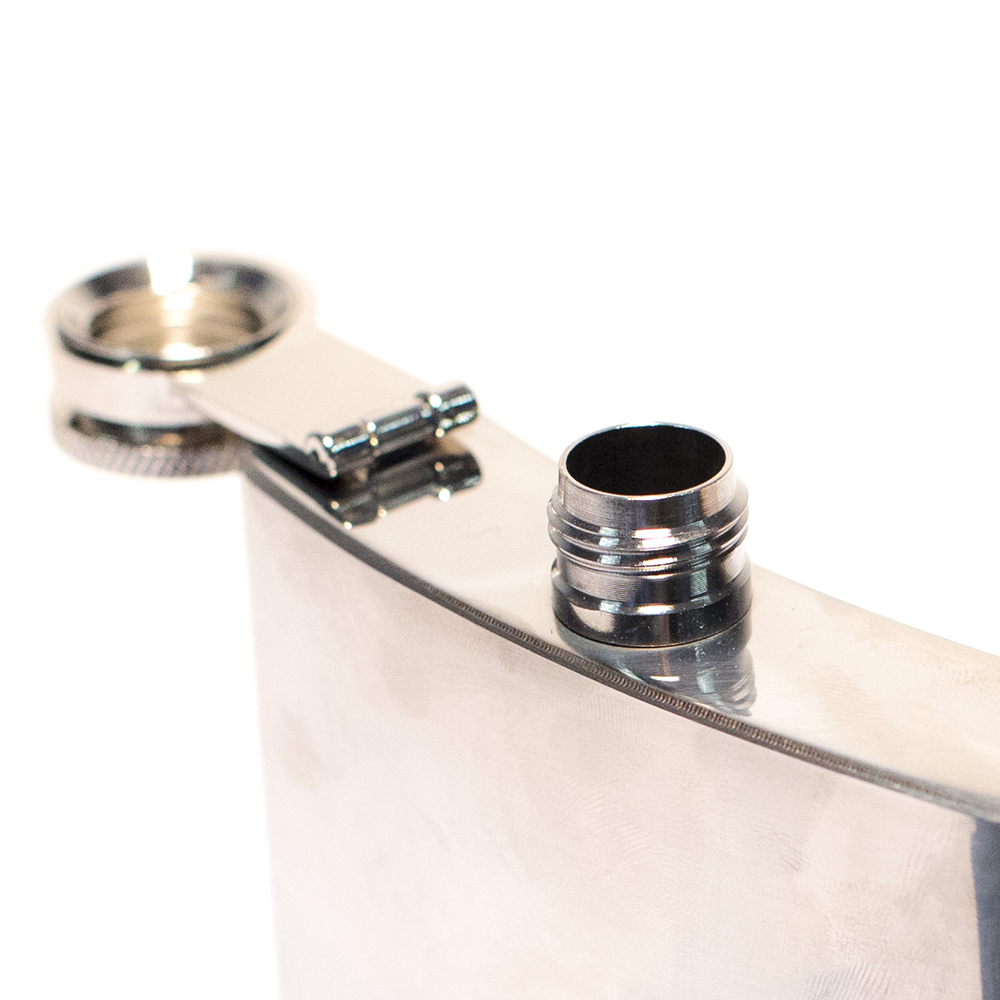 FLASK - GLOSS SILVER 7oz FLASK The Bong Shop
