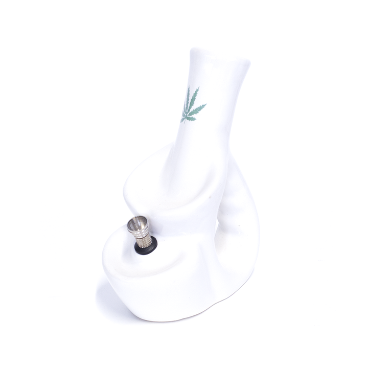 Handle Ceramic Bong - White The Bong Shop