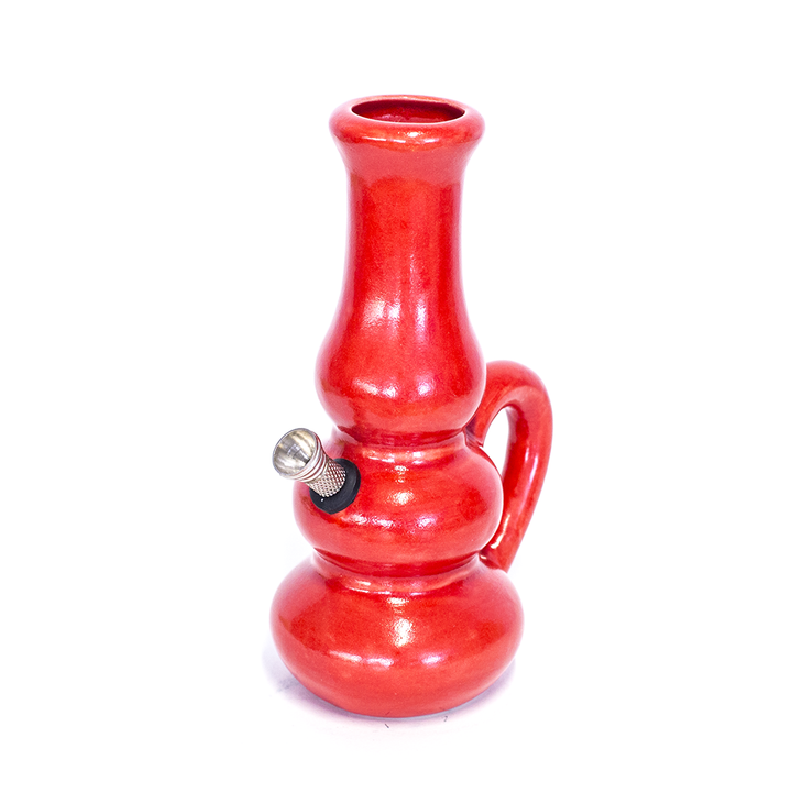 Aladdin Triple Bubble Ceramic Bong - Red The Bong Shop