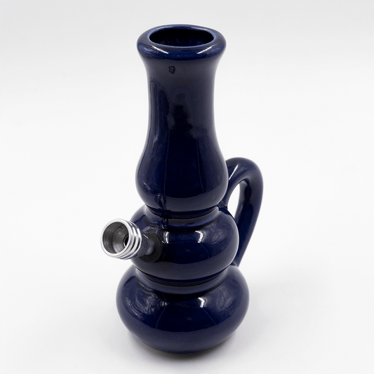 Aladdin Triple Bubble Ceramic Bong - Blue The Bong Shop
