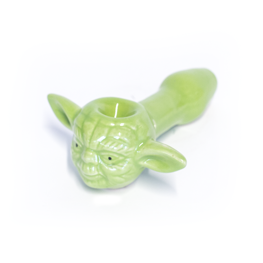 CERAMIC PIPE - ALIEN GREEN The Bong Shop