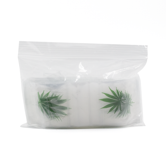 Weed Leaf Zip Lock Baggie - 100 Pack The Bong Shop