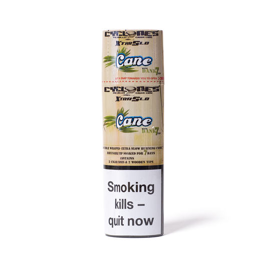 CYCLONES - EXTRA SLOW CANE W/WOOD TIPS X 2 Cyclones