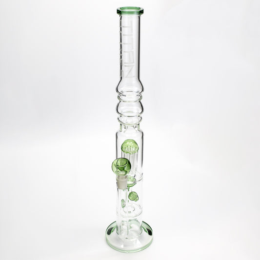 Titan Series | Vertical Stabiliser Glass Bong (Deluxe Wooden Box Edition) Waterfall