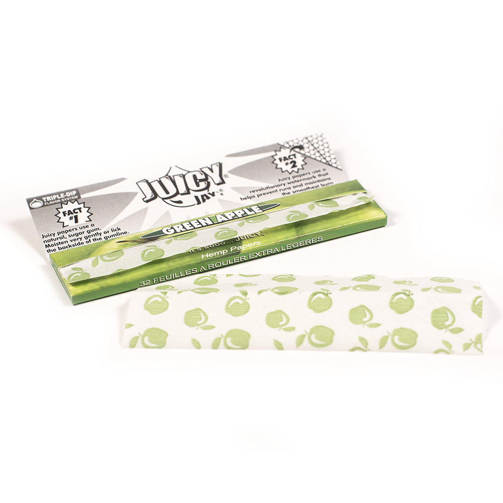 JUICY JAY'S PAPERS HEMP GREEN APPLE K/S SLIM PRINTED Juicy Jay's