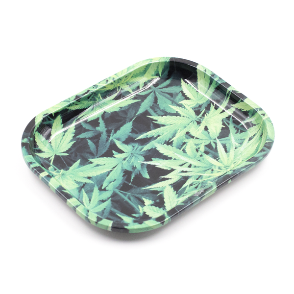 ROLLING TRAY - LEAVES PHOTO 18 X 14 The Bong Shop