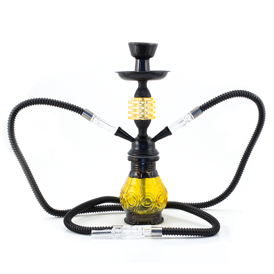 HOOKAH - 2 HOSE - 32CM - ORANGE & BLACK The Bong Shop