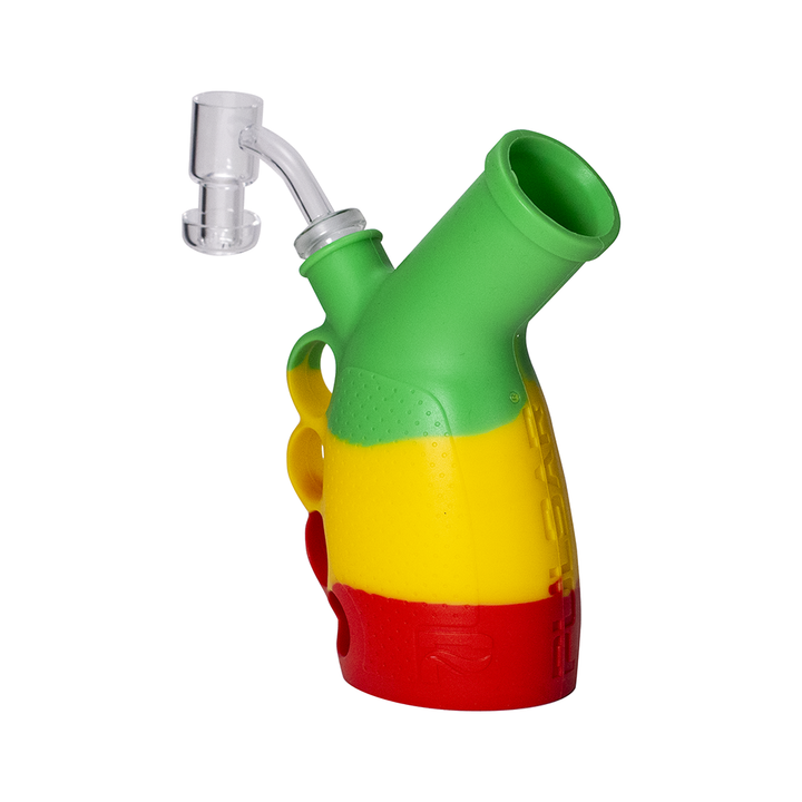 DAB RIG - RASTA SILICONE KNUCKLE DUSTER RIG BUBBLER KIT The Bong Shop