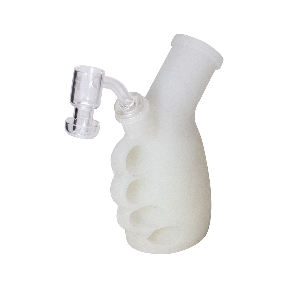 PULSAR - RIP SILICONE KNUCKLE BUBBLER DAB RIG - GLOW IN THE DARK The Bong Shop