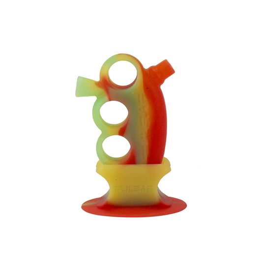 PULSAR - Rip Silicone Knuckle Blunt Bubbler - Rasta Pulsar