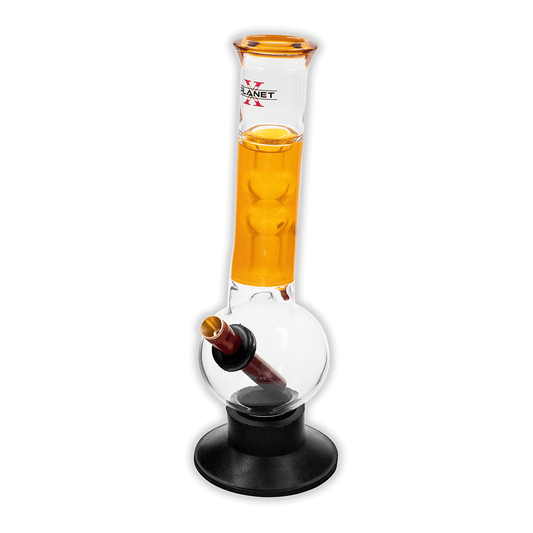 PLANET X - BUZZ - LIQUID COOLER GLASS BONG - AMBER Planet X