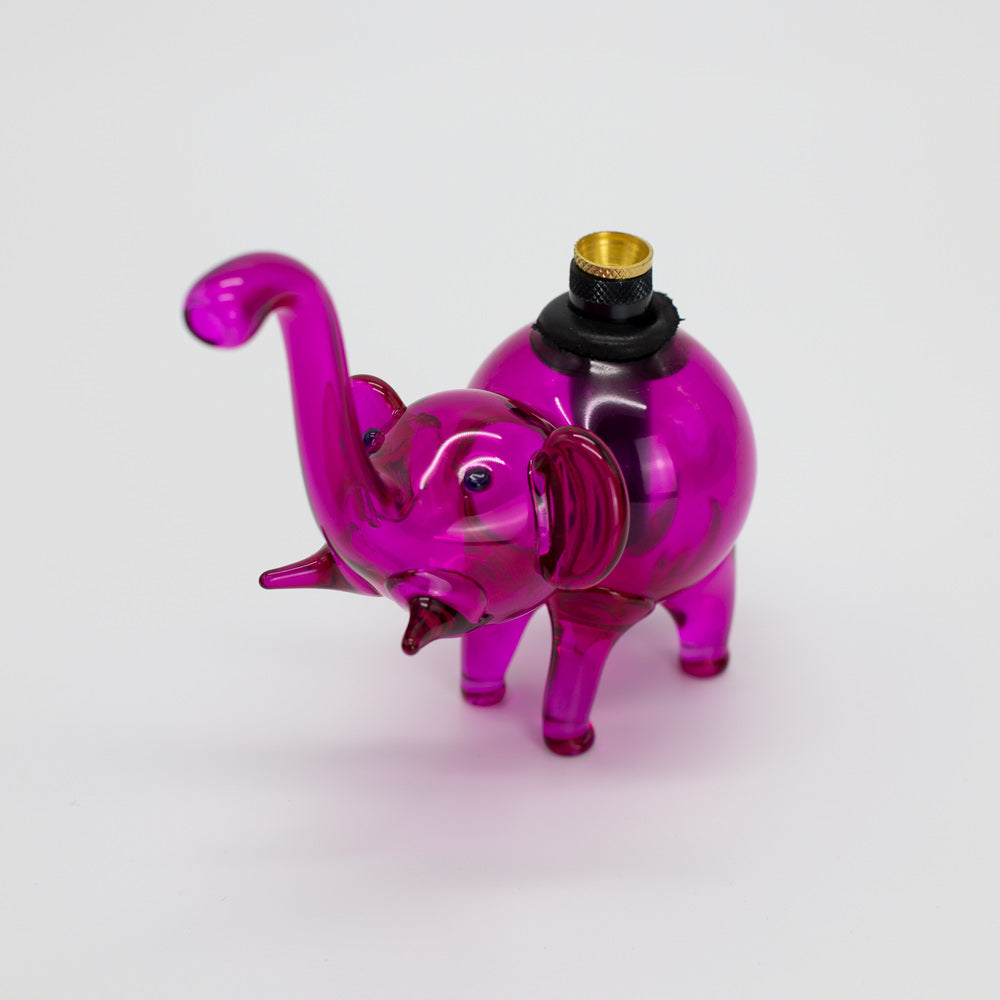 ELLIE THE ELEPHANT GLASS MINI BONG - HOT PINK The Bong Shop