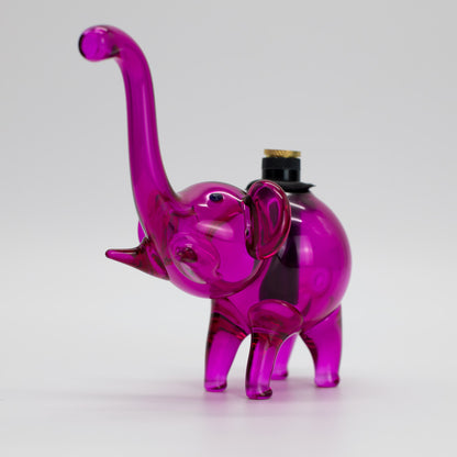 ELLIE THE ELEPHANT GLASS MINI BONG - HOT PINK The Bong Shop